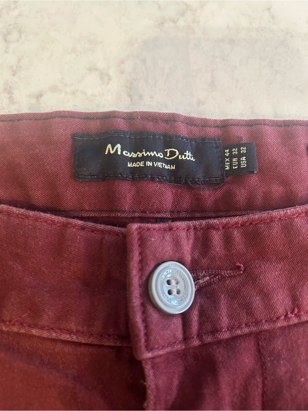 Massimo Dutti Deep Burgundy Pants